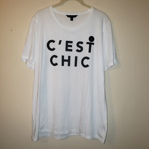 NWT Banana Republic Factory C'Est Chic T-shirt XL